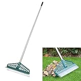 YEELOR Artificial Grass Rake Innovative Double Sided Turf Rake, 60-Inch Adjustable Handle for Cleaning and Fluffing Artificial Turf, Lawns, Carpets, Patios – Removes Leaves, Pet Hair & Debris