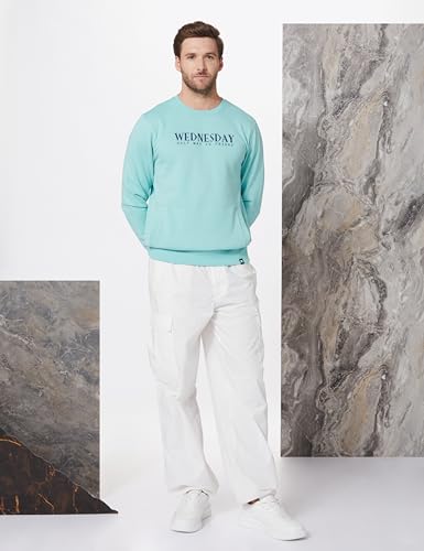 Image of Amazon Brand - Symbol Men Cotton Rich Light Weight Crew Neck Sweatshirt (Regular Fit)