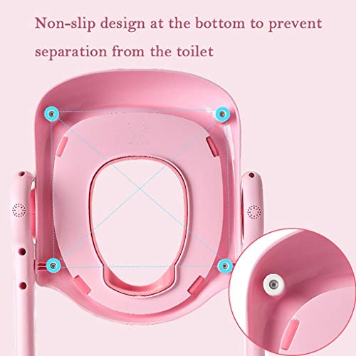 Potty Seat voor peuters Toiletzitting met stapladder Boy en Girl's Ladder Baby Toilet Trainingszitje met gestoffeerde… - Afbeelding 5