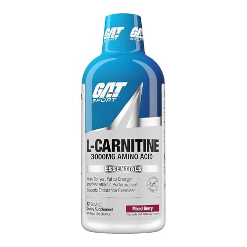 GAT Liquid L-Carnitine Mixed Berry 3000 mg 16 oz (473 ml)
