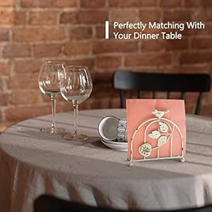 Iron Rustic White Bird & Rose Farmhouse Vintage Napkin Holder/Tabletop Freestanding Tissue Dispenser Iron Rustic White Bird Rose Farmhouse Vintage Napkin HolderTabletop Freestanding Tissue Dispenser