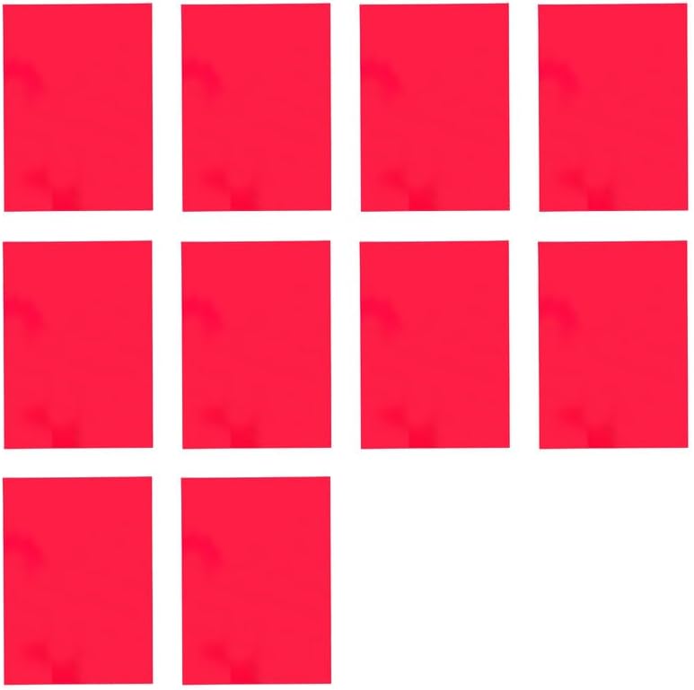 10PCS A4 Coloured Plastic Sheets,Plastic Light Filter Gel Reading Aid,A4 Colour Film,Transparent Red film For DIY