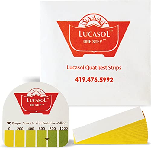 Lucasol Quat Test Strips for Proper Dilution and Concentration of Cleaning Products, Individual, Cleaning Supplies for Home Improvement, Pre-Cut Testing Strips (Pack of 15)