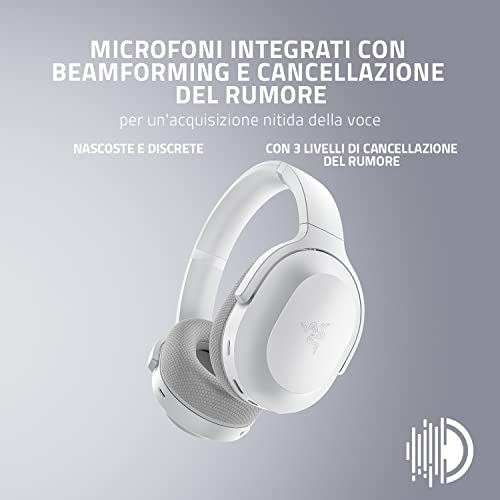 Barracuda - Cuffie Wireless Multipiattaperma per Gioco e Mobile (SmartSwitch Dual Wireless, Microfoni a Cancellazione di Rumore, TriForce Titanium 50 mm, App Audio) Mercury Bianco - Cuffia gaming - Immagine 2