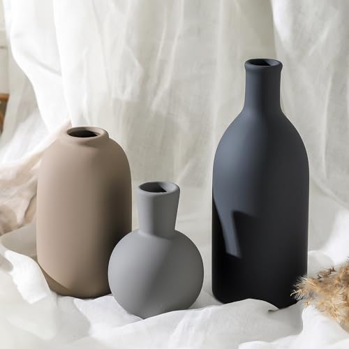 Vase en céramique rustique multicolore pour sublimer votre table de salon