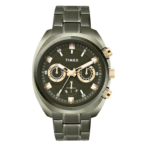 Image of TIMEX Green Round Dial Analog Men's Watch - TWEG28201
