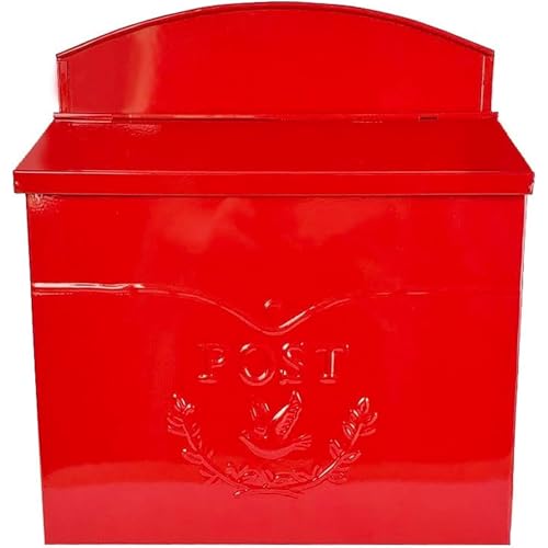 NACH Mailboxes for Outside Wall Mount 11.5 x 5 x 13 inches Red Waterproof Mailbox Wall Mailboxes for Outside - The Chelsea Mailbox