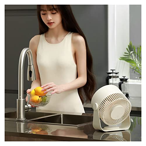Ventilateur de circulation d'air mural et table sans fil rechargeable gris - 5