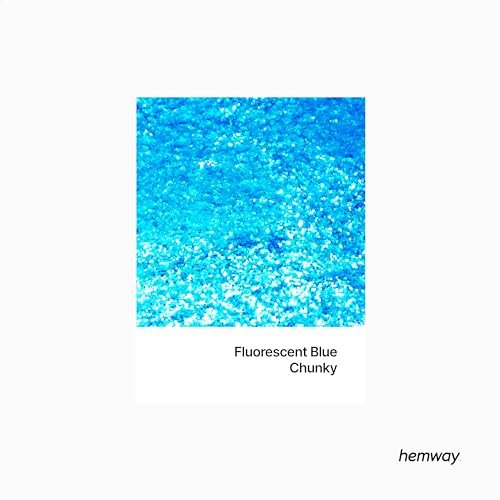 Hemway Glitter Shaker Fluorescent Blue 130g Chunky, Craft Glitter Shaker for Resin & Epoxy Crafts, Christmas Art Supplies - Image 2