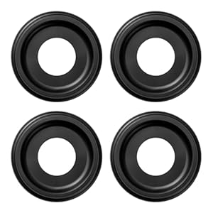 Elfcab HY24PUO5 Nylon-Deckenmedaillon Schwarz 2er-Pack