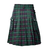 Zando Kilt for Men Scottish Kilt Traditional Highland Tartan Casual Utility Kilts with Adjustable Waist & Big...