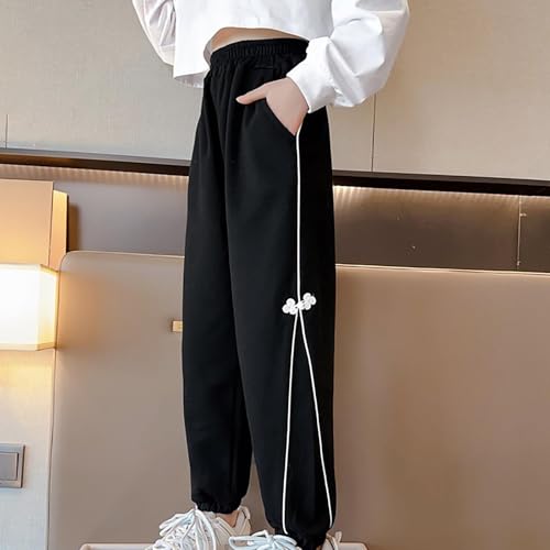 Beessbest Girls' Sweatpants Cute Bow Baggy Casual Elastic Waist Jogger Pants with Pockets Athletic Sweat Pants for Kids 2-13Y2