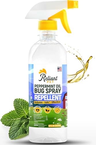 Reliant Pet - Peppermint Oil Spray for Bugs - 16oz - Insect and Pest Control Spray - Pet Friendly...