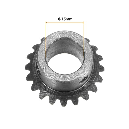 Image of HARFINGTON 2pcs Bevel Gear 1M 20 Teeth 15mm Shaft Hole 1:1 Tapered Bevel Pinion Gear 45# Steel 1.5 Module 90 Degree Steering Gear, for Hardware Mechanical Rotation