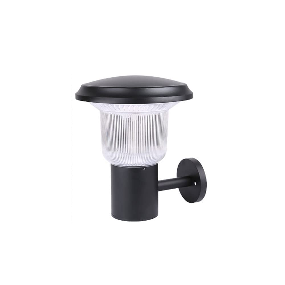 Applique murale extérieure ronde noire IP65 avec abat-jour PC pour porche