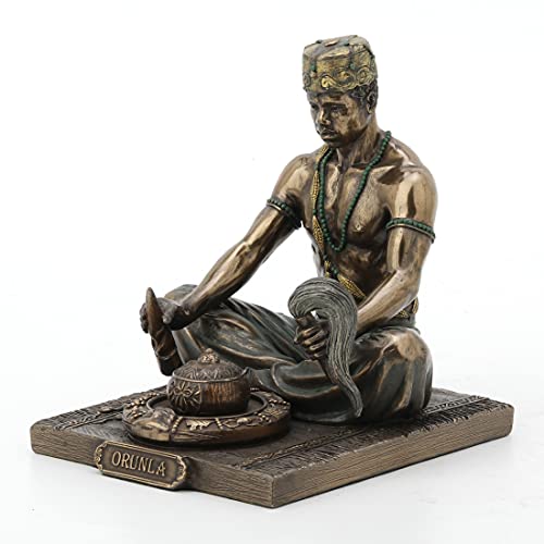 Veronese Design 5 1/8" Tall Orunla The Orisha Of Wisdom Destiny And Prophecy African God Statue Cold Cast Resin Antique Bronze Finish #TOP7