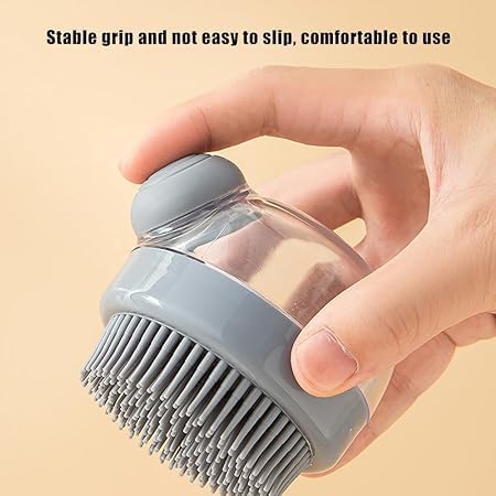 Ncry Scalp Massage Shampoo Brush Head Scalp Scrubber Shampoo Scalp Massager Head Massage Brush Silicone Body exfoliator Brush Bath Scrubber for Body Bathing Brush (shampoo brush 2 pcs) 3