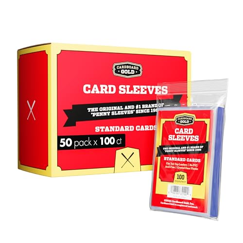 Cardboard Gold Penny Sleeves, 5000 ct, standard-sized cards