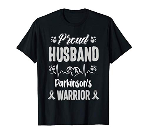 proud Husband Parkinson's disease warrior awareness ribbon Camiseta