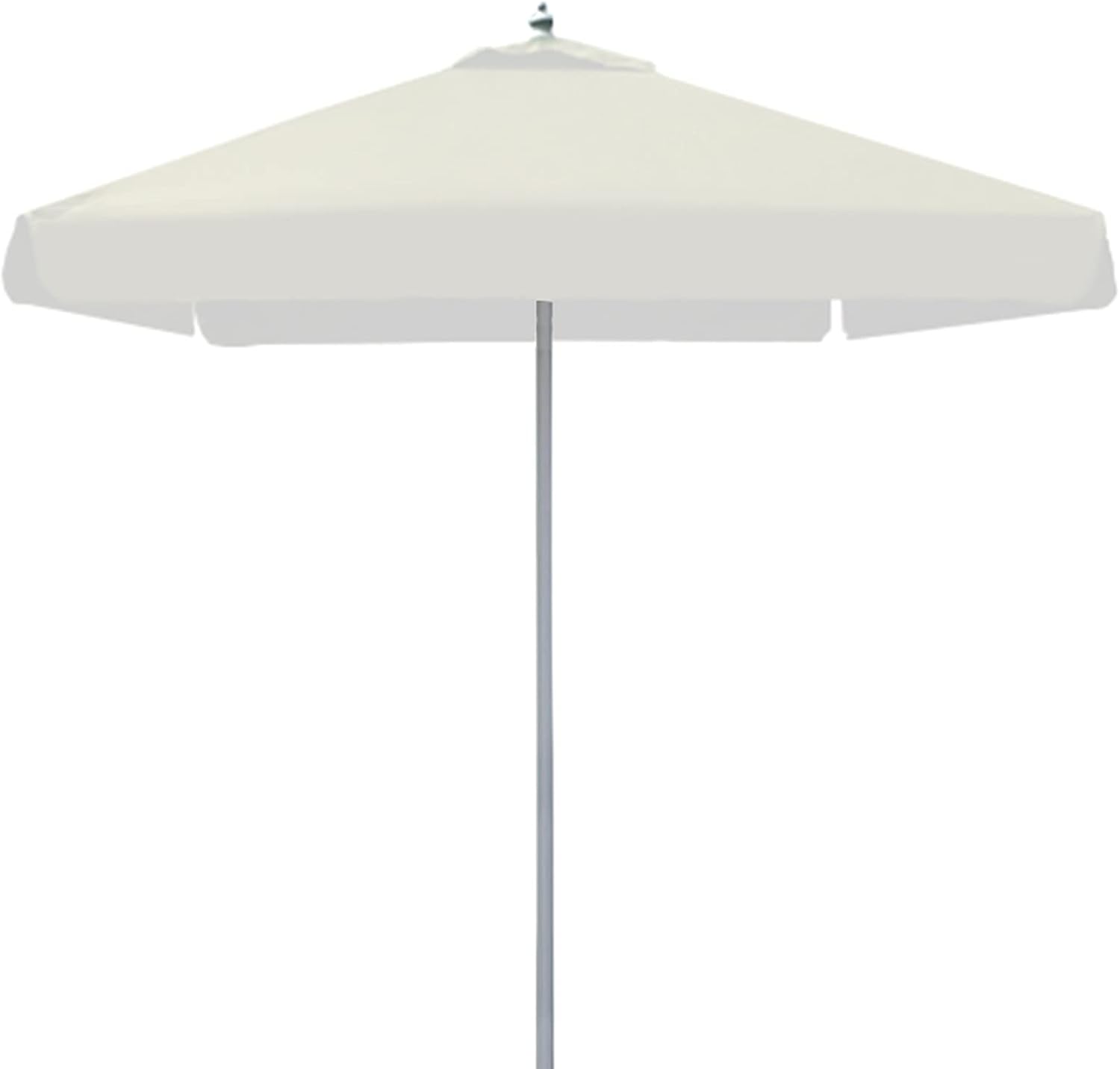 White Patio Umbrella, Square 2m/2.5m Outdoor Market Table Umbrella for Garden, Lawn, Backyard & Pool, with Aluminum Pole