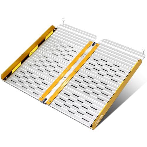 LIEKUMM Portable Wheelchair Ramp, 600LBS Capacity, Prevent Waterlogging, Ramps for