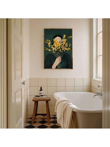 Art abstrait vert pour raviver un mur vide : affiche sur toile moderne et minimaliste