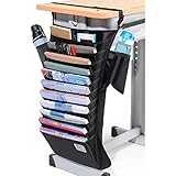 GESTIÓN DE MESA DE AULA. Esta bolsa organizadora para colgar en el escritorio tiene varios compartimentos, ideal para todos sus libros de texto, cuadernos y material escolar en un solo lugar. Administre eficazmente su escritorio de estudio, manténgalo limpio y ordenado todo el tiempo.
