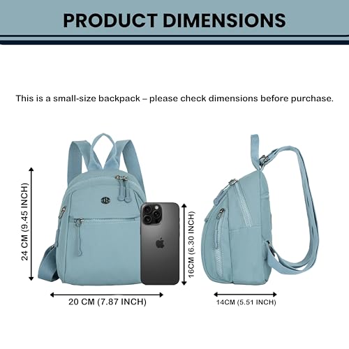 Image of TS WITH TECHSUN Women's Small Mini Backpack Purse | Water-Resistant Compact Bag for Travel, Casual Outings | Fits Only Essentials (L) 20 X (W) 14 X (H) 24 CM