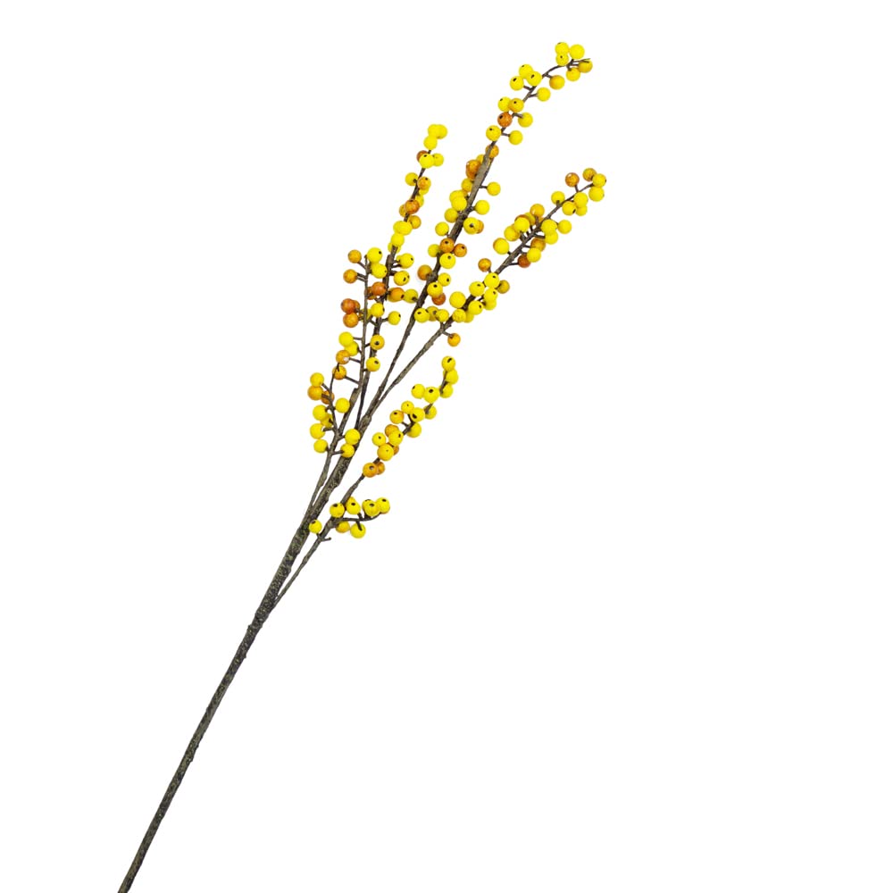 Factory Direct Craft Artificial Yellow and Orange Berry Spray | Size: 39