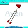 Examination Percussion Reflex Taylor Hammer Tuning Fork, 2-in-1, C-128 Tuning Fork + Taylor Reflex Hammer Head (Red) - Reflex Testing Neuro Tools #3