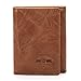 RFID Wallet Leather Trifold Western - Industry Best Shielding - Top Quality Leather (Natural Brown)