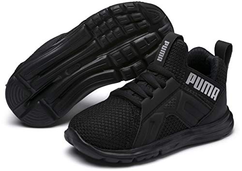 Image of PUMA baby girls Enzo Slip on Sneaker, Black- Silver, 1.5 Little Kid US