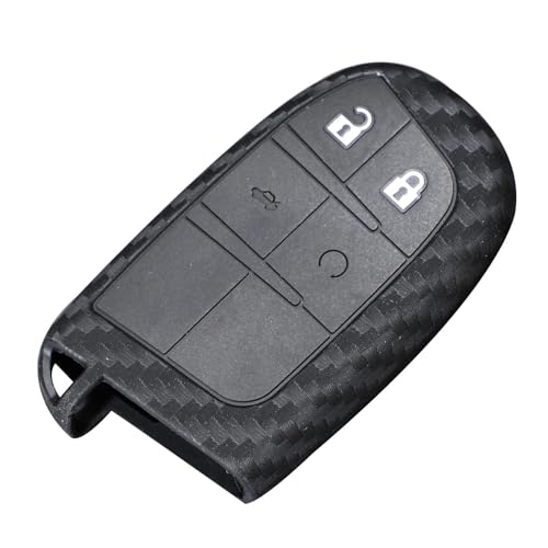 Coque clé voiture en silicone fiber pour Dodge Journey Charger