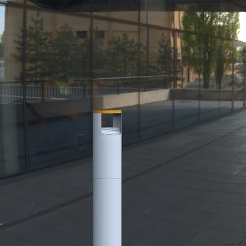 Cendrier sur pied d'extérieur robuste pour place publique - 8