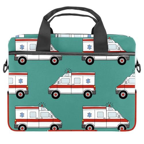Maletín para portátil de 13 a 14.5 pulgadas con diseño de ambulancia multicolor de 36.8x28x3 cm