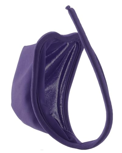 DPROMOT Mens C-String G Lingerie Sexy Lace Underwears T Back Half Thongs Bulge Pouch U Convex Ultra-thin Bikini Thong (US, Alpha, One Size, Regular, Regular, Purple-1)