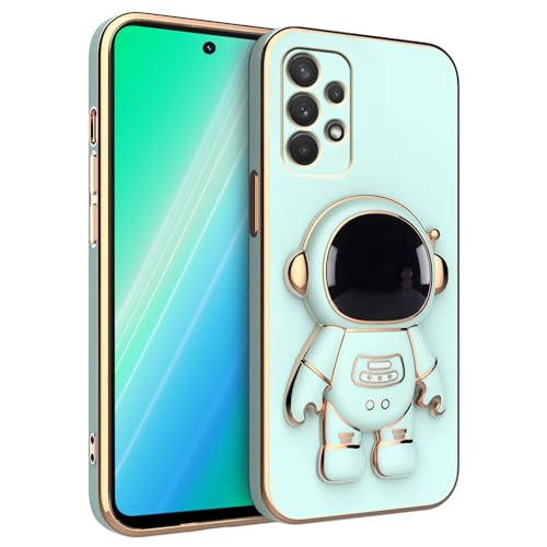 Image of for Samsung Galaxy A73 5G Case Cute 3D Astronaut Stand Design Camera Protection Shockproof Soft Back Cover (for Samsung Galaxy A73 5G, Mint)