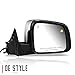 Auto Dynasty CH1321359 OE Style Passenger RIght Side Mirror - Manual Folding Power Adjust Heated Glass | Turn Signal | Memory | Blind Spot Detection - Fit for Jeep Grand Cherokee 11-16, Chrome Cover