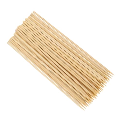 uxcell 100 Pcs Bamboo Skewers for BBQ - 10.2 Inch 4mm Thick Kabob Skewers - Durable Wooden Skewers for Grilling Meat, Vegetables, Shrimp, and Hot Dogs - Perfect for Outdoor Barbecue, Camping, and Tailgating