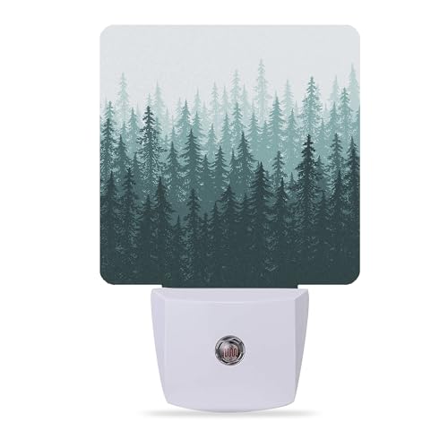 Image of Night Light,Misty Forest Landscape Night Lights Plug into Wall for Boys Girls, Led Lamp for Stairway /Hallway /Bedroom 0.5W Nightlight Sleep Friendly