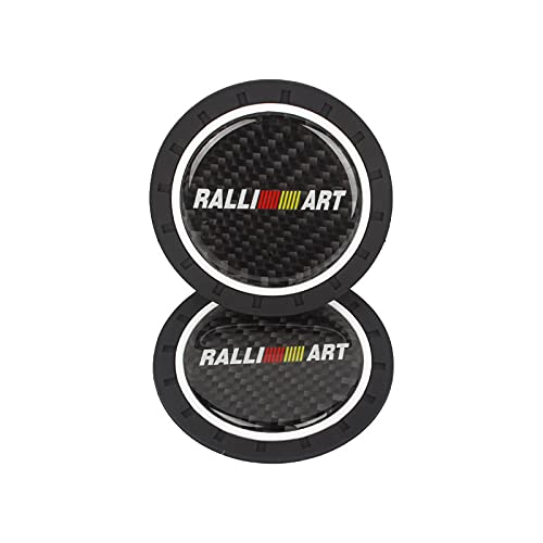 2PCS Universal RALLIART Alfombrilla Antideslizante de Silicona para Portavasos de Coche miniatura 3