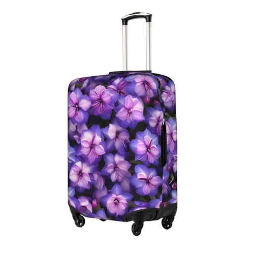 Purple Butterfly Print Tsa Approved Luggage Cover For 18-32 Inch Suitcases Scratch-Resistant Stretch Luggage Cover2
