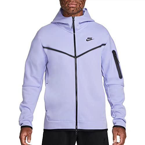 Nike Sportswear Black/Black Tech Fleece Full-Zip Hoodie, violett / schwarz,...