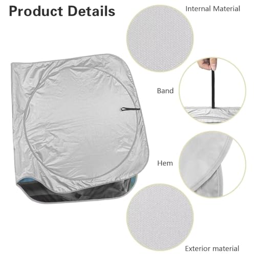 Image of 4th of July Cats Sun Shade for Car Windshield Foldable Front Windshield Shade for Sun Auto Vehicle Shield Reflector Blocking Screen Cover Fit Car Front Window for Trucks SUV Van
