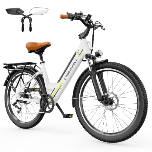 Cybervelo 750W Electric Bike for Adults,up 80 Miles Removable Battery Ebike, 26" Electric E Bike with 7-Speed,Adult Electric Bicycles for Commute Beach Snow Womens/Man All Terrain image 6