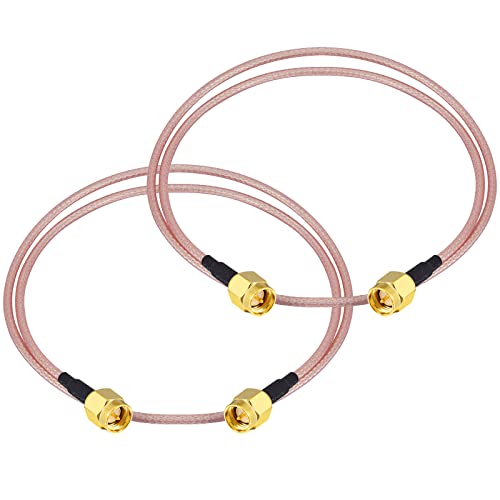 Boobrie Câble Coaxial SMA Mâle vers SMA Mâle 50cm Rallonge RG316 Connecteur SMA Adaptateur d'Antenne WiFi pour Câble d'Antenne Coaxial, Antenne 4g, Routeur...