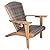 Cambridge Casual Auburn Padded Upholstered Outdoor Adirondack Chair, Teak Wood and All-Weather Wicker