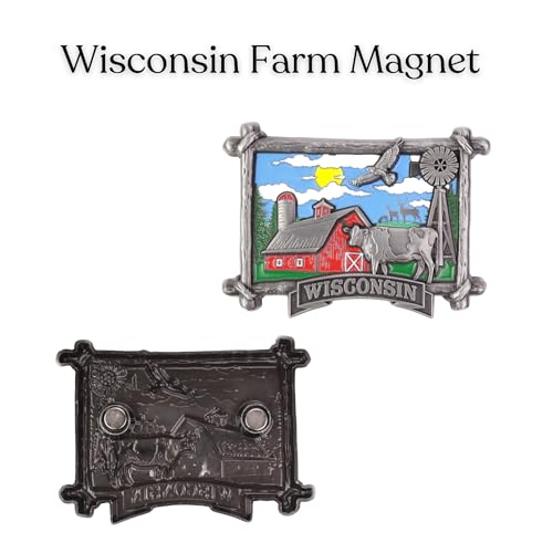 Imán Decorativo para Nevera Escena Granja Wisconsin miniatura 4