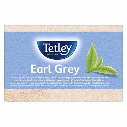 Image of Tetley | Earl Grey | Black Tea | 50 Tea Bags (Pack of 2)