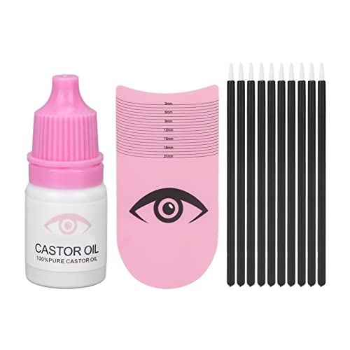 Eyelash Growth Serum Eyebrow Enhancer Eyelash Length Measuring Ruler 10Pcs Small Brush Lash Serum Set 5Ml #TOP1